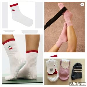 Bundle (3) MoveActive Grip yoga Pilates Non-Slip Socks M NEW $50